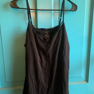XL GUC Black cami with lace detail